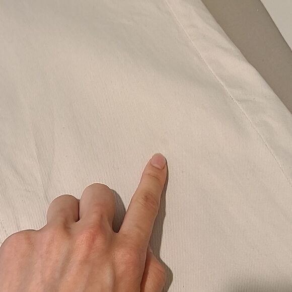 Everlane Cropped Straight Regular Sandstone Jeans Pants 2 Cotton Women's Cream - Picture 5 of 8